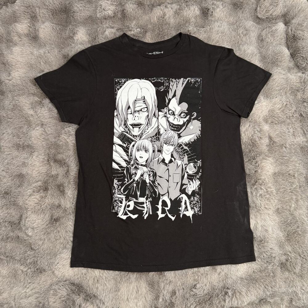 Official Death Note Anime Kira Shinigami Men's T-Shirt Size Medium Black